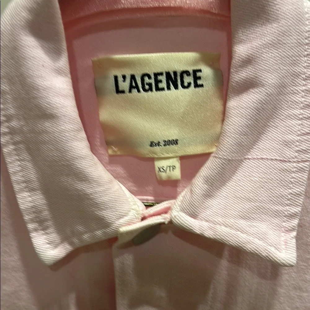 L'Agence Light Pink Denim Jacket NWOT - Picture 9 of 9